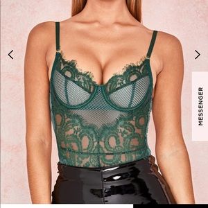House of CB green bodysuit